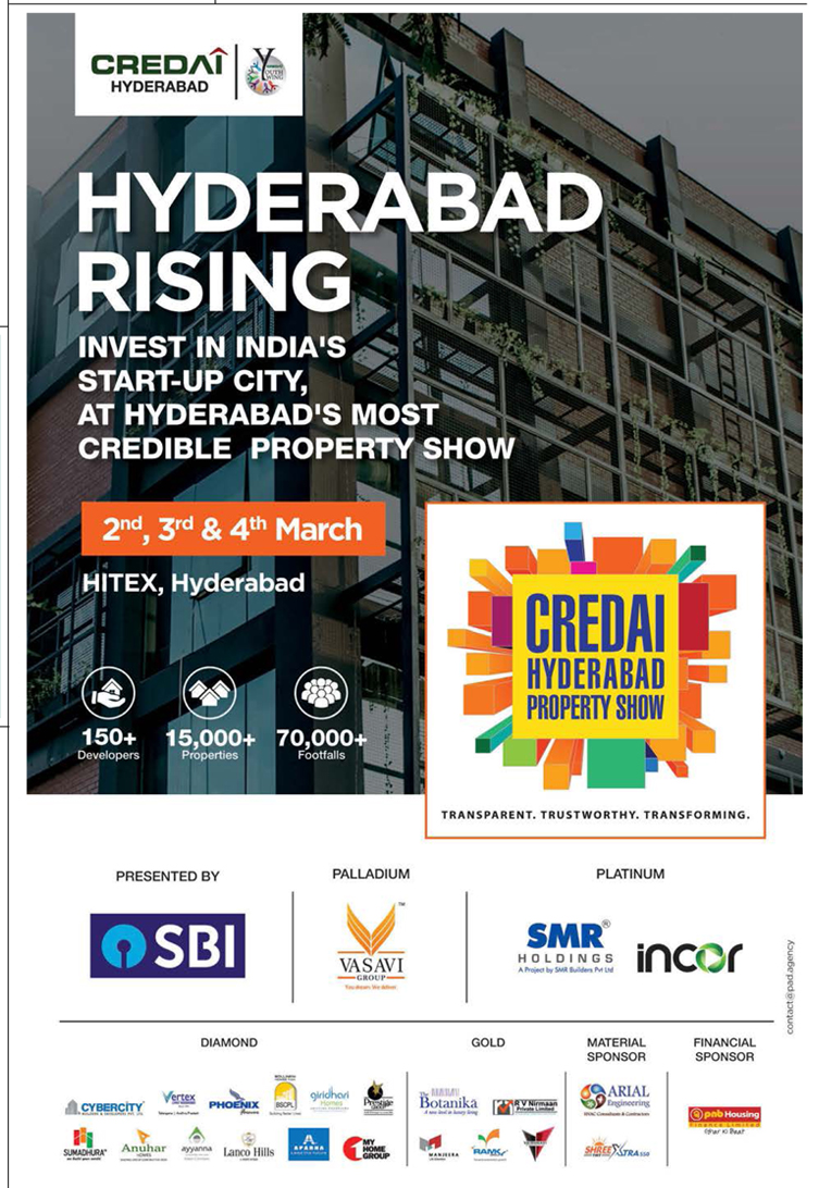 Credai Hyderabad Hyderabad Rising Invest In Indias Start Up City At