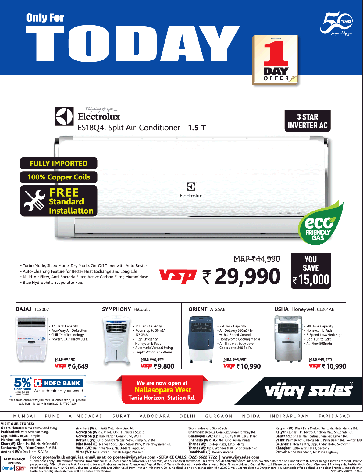 vijay sales ac installation charges