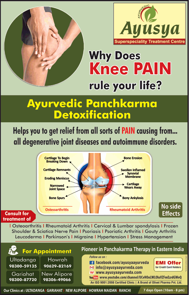 Ayusya Superspeciality Treatment Centre Ayurvedic Panchkarma Detoxification Ad Advert Gallery