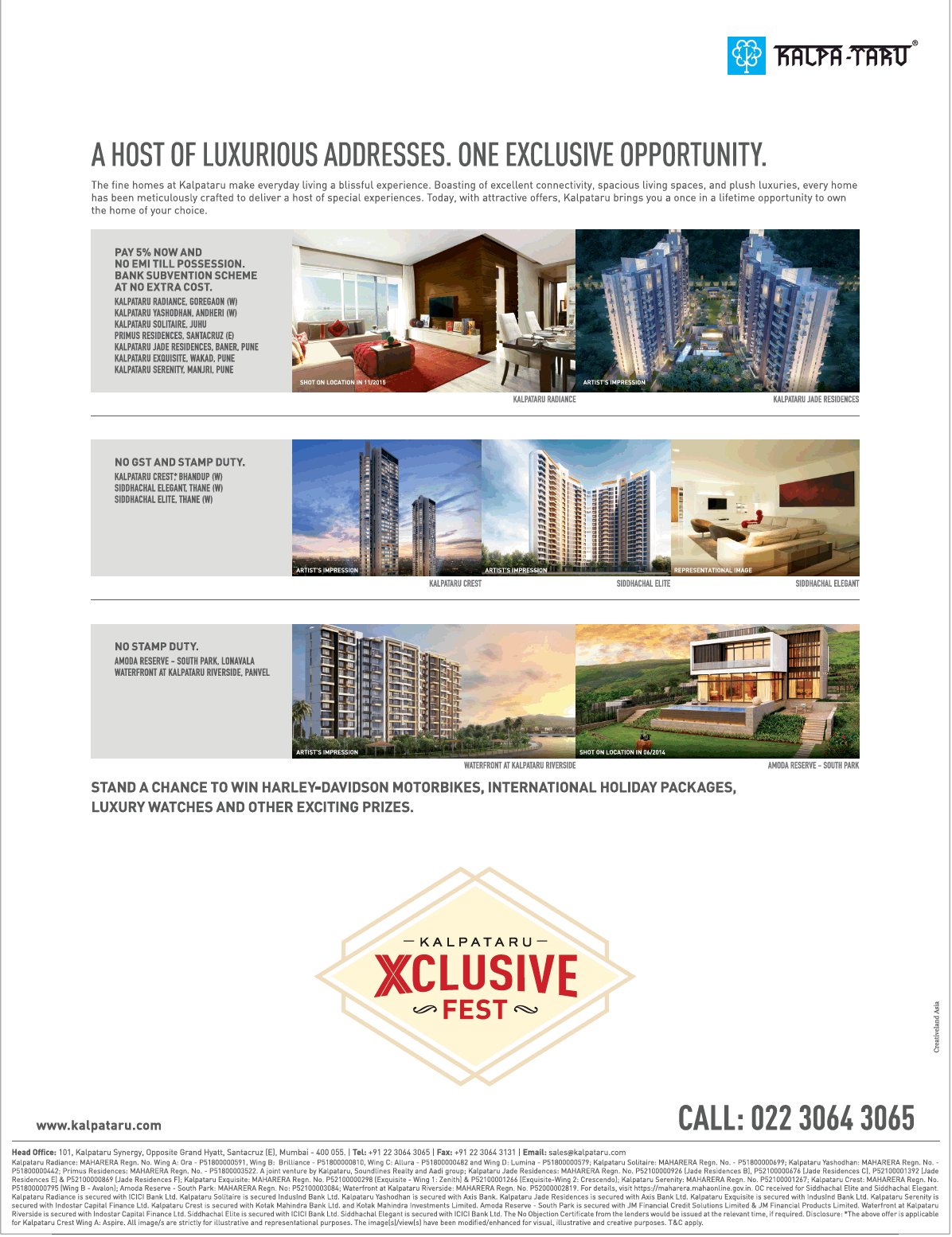 Kalpa Taru Xclusive Fest A Host Of Luxurious Addresses One Exclusive 