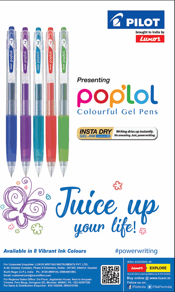 colourful gel pens