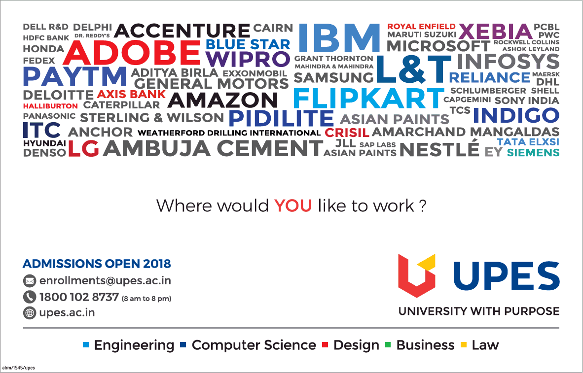 Upes University With Purpose Where Would You Like To Work Admissions ...