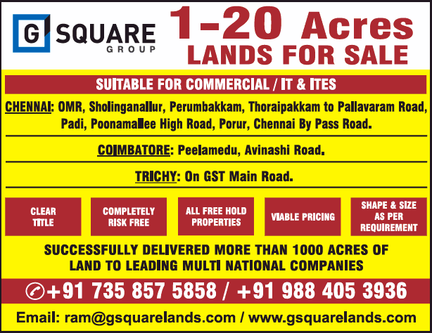 G Square Group 1 20 Acres Land For Sale Ad - Advert Gallery