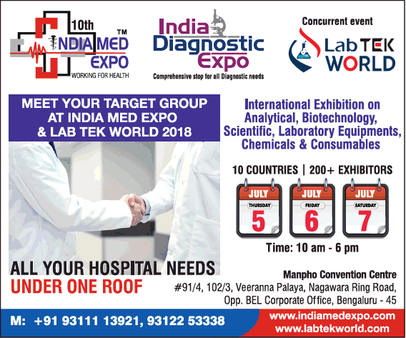 10th India Med Expo Concurrent Event Lab Tek World International ...