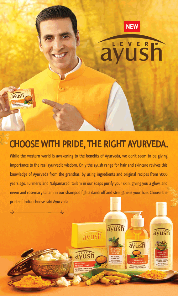 New Lever Ayush Choose With Rpide The Right Ayurveda Ad - Advert Gallery