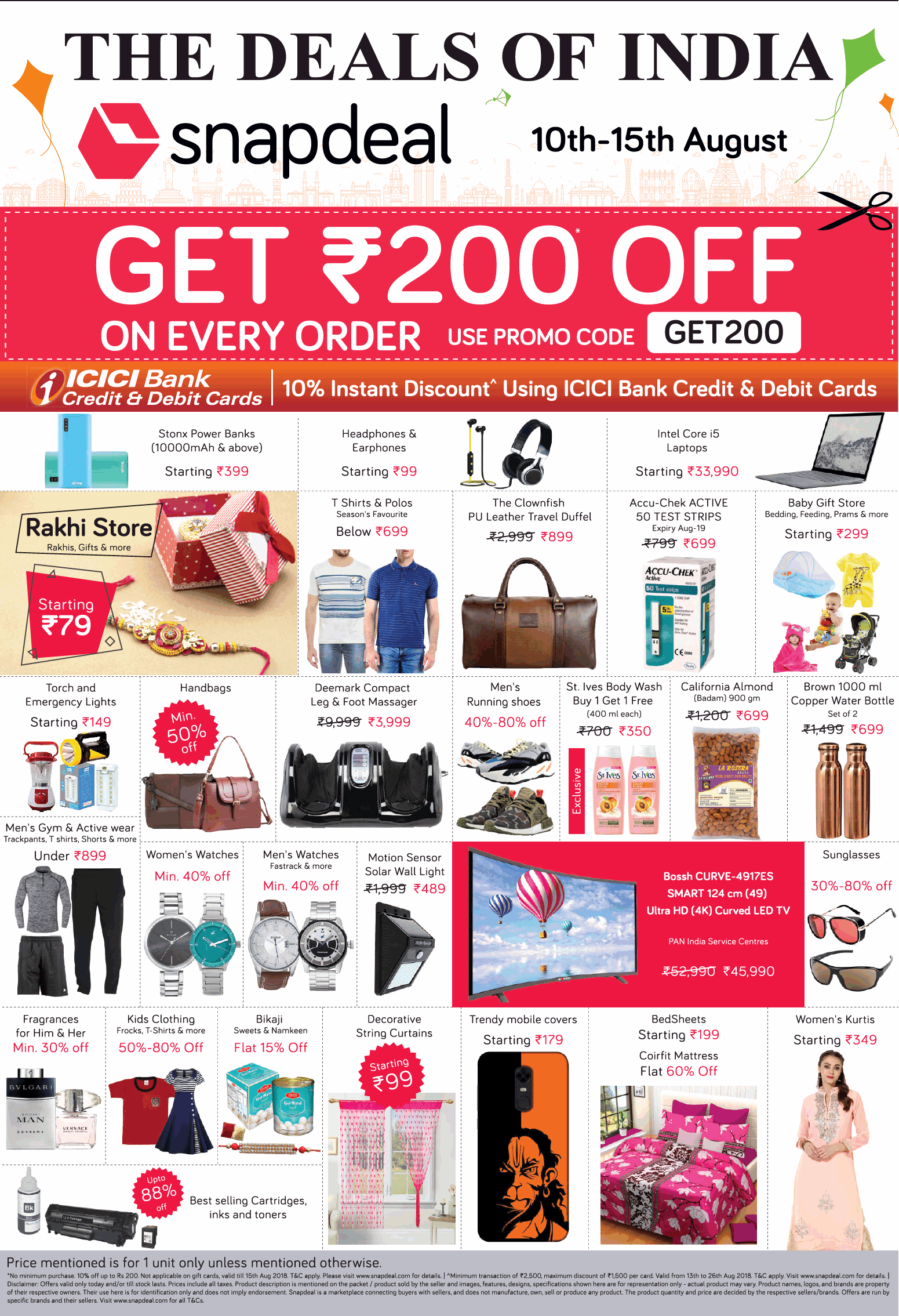 snapdeal new user offer 200 off