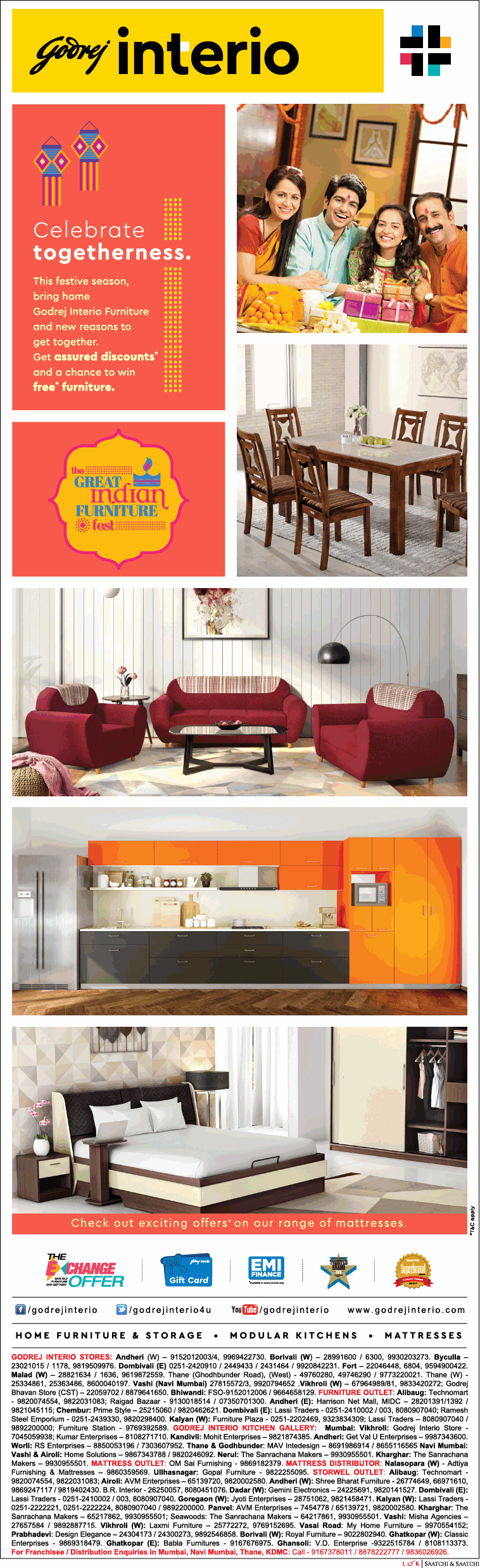 Godrej Interio Great Interior Furniture Sale Ad Times Of India Mumbai 06 10 2018 