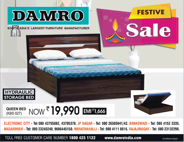 damro cot and bed