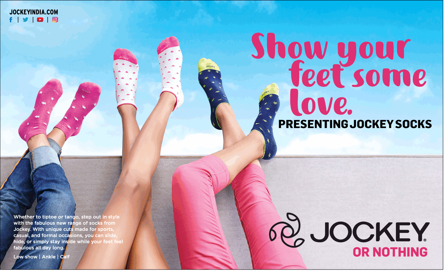 Jockey Socks Show Your Feet Some Love Ad in TOI Chennai - Advert Gallery